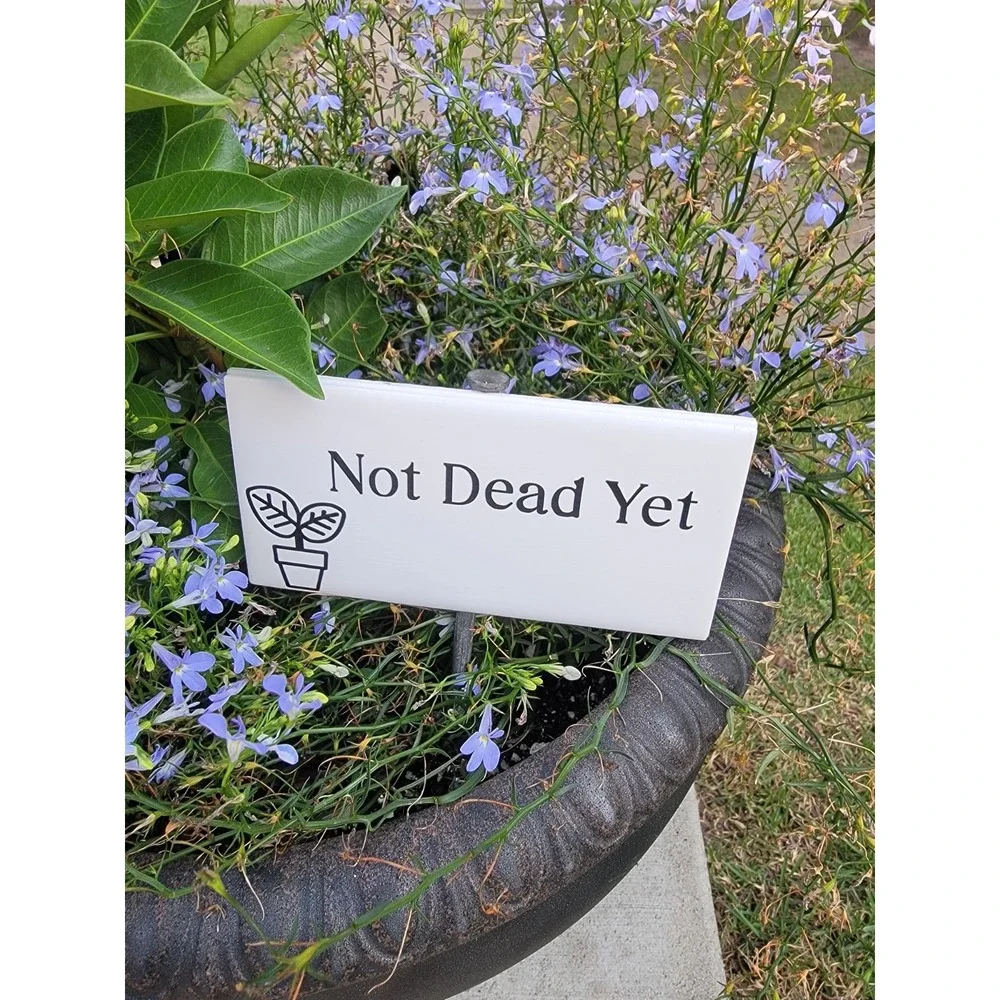 Garden Marker and Plant Sign Handmade Ceramic Tile